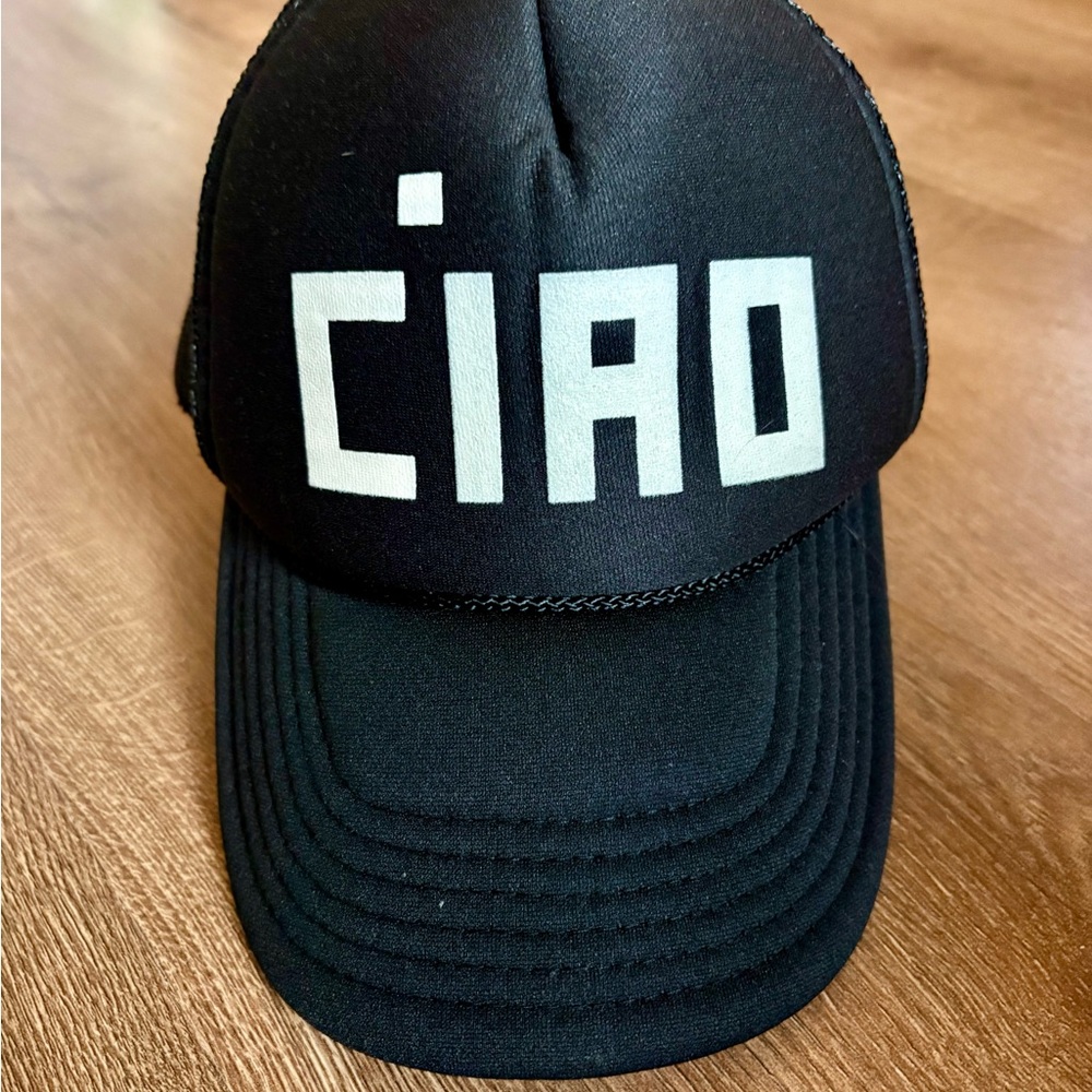 Navy Blue 'Ciao' Trucker Hat